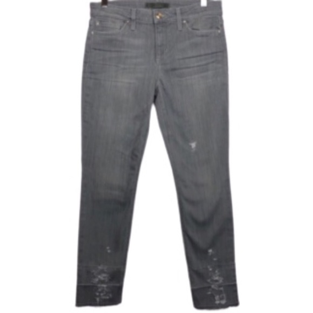 Joe's Jeans Distressed Mid Rise Skinny Crop Jean
